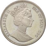 One Crown 1990 Football World Cup: Photo Coin, Isle of Man, One Crown 1990 Football World Cup / thumbnail