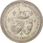 One Crown 1984 College of Arms - Lion: Photo Coin, Isle of Man, One Crown 1984 College of Arms - Lion / thumbnail