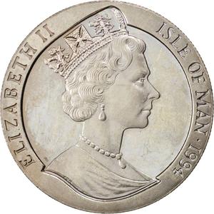 Isle of Man / One Crown 1994 Year of the Dog - obverse photo