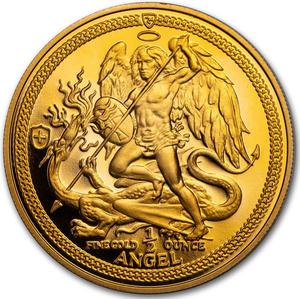 Isle of Man / Gold Half Ounce 1988 Angel - reverse photo