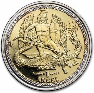 Isle of Man / Bimetallic (Gold / Silver) Ounce 2009 Angel - reverse photo