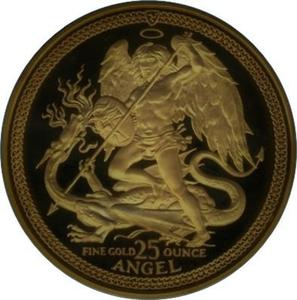 Isle of Man / Gold Twenty-five Ounces 1989 Angel - reverse photo