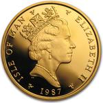 Isle of Man / Gold Ounce 1987 Angel / Hong Kong privy mark - obverse photo