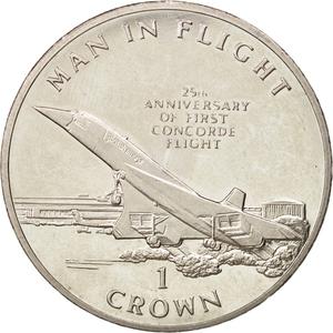 Isle of Man / One Crown 1994 Concorde - reverse photo