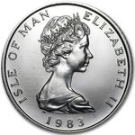 Platinum Ounce 1983 Noble: Photo 1983 Isle of Man 1 oz Platinum Noble / thumbnail