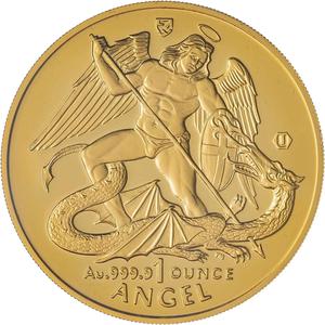 Isle of Man / Gold Ounce 2001 Angel - reverse photo