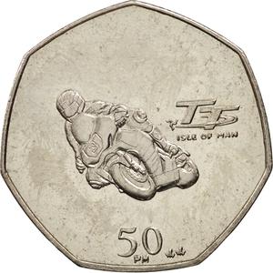 Isle of Man / Fifty Pence 2014 Tourist Trophy - reverse photo