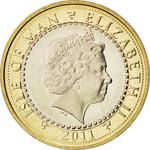 Two Pounds 2011: Photo Coin, Isle of Man, Two Pounds 2011 Round Tower / thumbnail