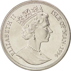 Isle of Man / One Crown 1996 Olympics - Atlanta - Running - obverse photo