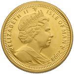 Gold Tenth-Ounce 2008 Angel: Photo 24ct Gold Queen Elizabeth II Isle Of Man 1/10 OZ Angel Coin 2008 / thumbnail