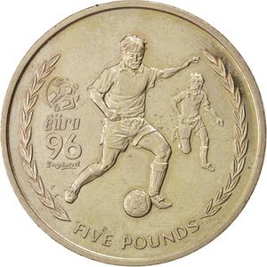 Isle of Man / Five Pounds 1996 Euro'96 - reverse photo