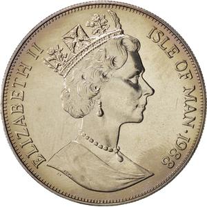 Isle of Man / One Crown 1988 - obverse photo