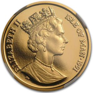 Isle of Man / Gold Quarter Ounce 1991 Angel - obverse photo