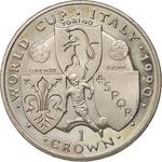 One Crown 1990 Football World Cup - Torino: Photo Coin, Isle of Man, One Crown 1990 Football World Cup - Teams / thumbnail
