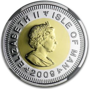 Isle of Man / Bimetallic (Gold / Silver) Quarter Ounce 2009 Angel - obverse photo