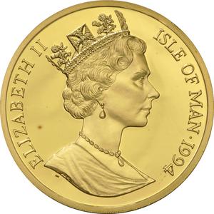 Isle of Man / Gold Five Ounces 1994 Angel - obverse photo