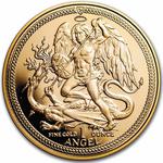 Isle of Man / Gold Ounce 1986 Angel - reverse photo