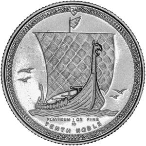 Isle of Man / Platinum Tenth-Ounce 1985 Noble - reverse photo