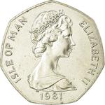 Fifty Pence 1981 Tourist Trophy: Photo Coin, Isle of Man, Fifty Pence 1981 Tourist Trophy / thumbnail