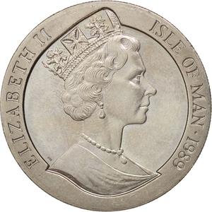 Isle of Man / One Crown 1989 George Washington - obverse photo