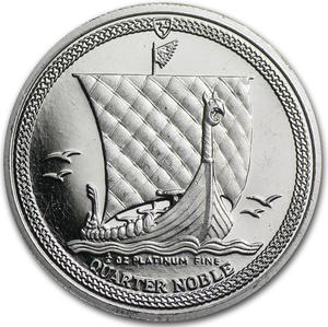 Isle of Man / Platinum Quarter Ounce 1988 Noble - reverse photo