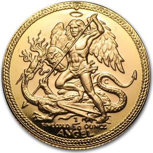 Isle of Man / Gold Tenth-Ounce 1985 Angel - reverse photo