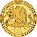 Gold Tenth-Ounce 2016 Angel: Photo Coin, Isle of Man, Elizabeth II Archangel Michael - 1/10 Oz - 2016 / thumbnail