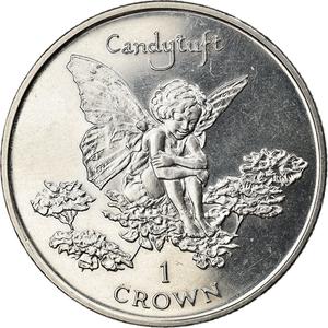 Isle of Man / One Crown 1997 Candytuft - obverse photo