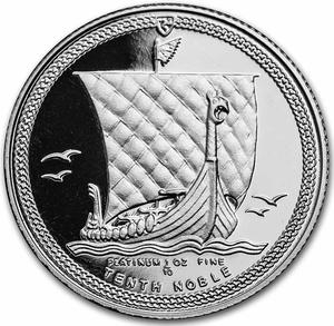 Isle of Man / Platinum Tenth-Ounce 1986 Noble - reverse photo