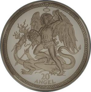 Isle of Man / Silver Twenty Ounces 1988 Angel - reverse photo