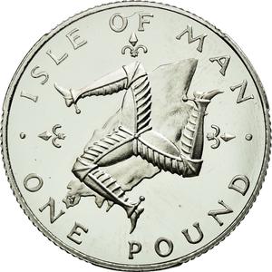 Isle of Man / One Pound 1976 Platinum - reverse photo