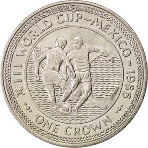 Isle of Man / One Crown 1986 Football World Cup - Game - reverse photo