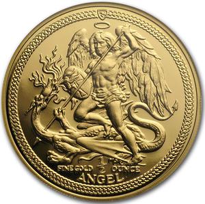 Isle of Man / Gold Half Ounce 1984 Angel - reverse photo