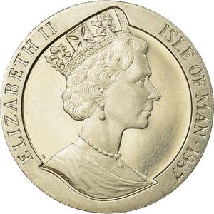 Isle of Man / One Crown 1987 Americas Cup - obverse photo