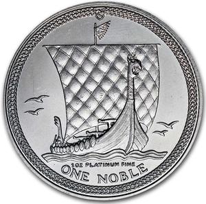 Isle of Man / Platinum Ounce 1987 Noble - reverse photo