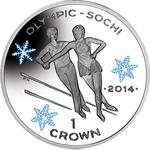 One Crown 2014 Sochi Olympics - Figure Skating: Photo Coin, Isle of Man, One Crown 2014 Sochi Olympics - Figure Skating / thumbnail