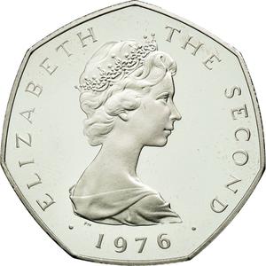Isle of Man / Fifty Pence 1976 Platinum - obverse photo