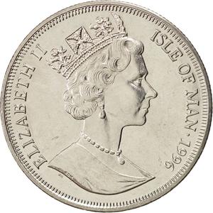 Isle of Man / One Crown 1996 Olympics - Atlanta - Equestrian - obverse photo