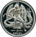 Isle of Man / Silver Five Ounces 2013 Angel - reverse photo