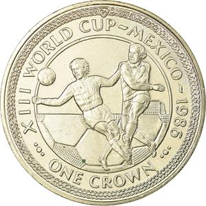 Isle of Man / One Crown 1986 Football World Cup - Players - reverse photo