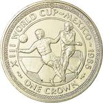 One Crown 1986 Football World Cup - Players: Photo Coin, Isle of Man, One Crown 1986 Football World Cup - Players / thumbnail