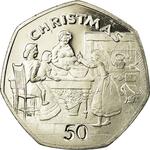 Fifty Pence 1998 Christmas: Photo Coin, Isle of Man, Fifty Pence 1998 Christmas / thumbnail