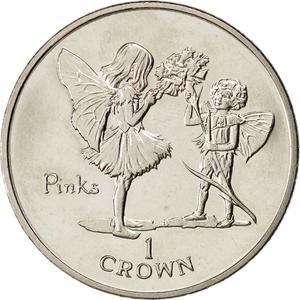 Isle of Man / One Crown 1996 Pinks - reverse photo