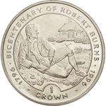 One Crown 1996 Robert Burns: Photo Coin, Isle of Man, One Crown 1996 Robert Burns / thumbnail