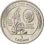 One Crown 1995 Diesel Engine: Photo Coin, Isle of Man, One Crown 1995 Diesel Engine / thumbnail