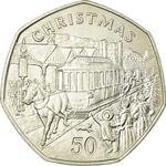 Fifty Pence 1986 Christmas: Photo Coin, Isle of Man, Fifty Pence 1986 Christmas / thumbnail