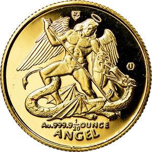 Isle of Man / Gold Twentieth-Ounce 1994 Angel - reverse photo