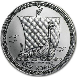 Isle of Man / Platinum Ounce 1983 Noble - reverse photo