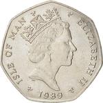 Fifty Pence 1989 Christmas: Photo Coin, Isle of Man, Fifty Pence 1989 Christmas / thumbnail