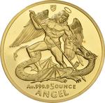 Isle of Man / Gold Five Ounces 1994 Angel - reverse photo